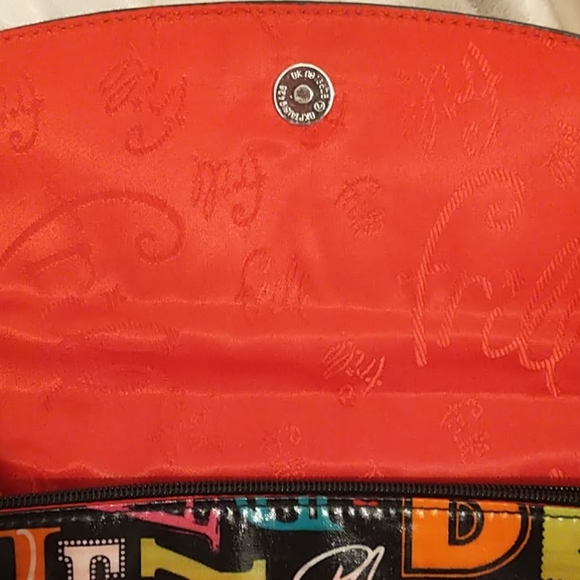 Vera Bradley Patent Leather Multi Colored Logo Clutch - Picture 7 of 8
